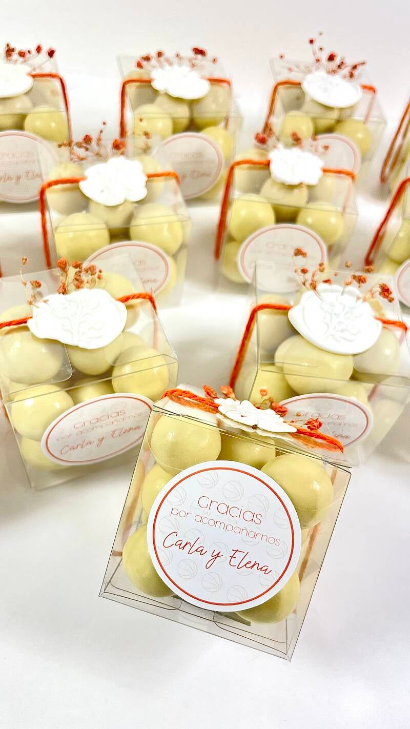 Cajitas de chocobolas blancas - Imagen 2
